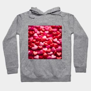 celebrating Valentines day, random floating love hearts Hoodie